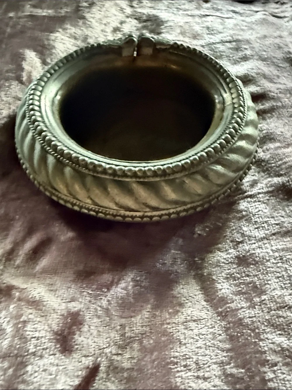 Vintage Bedouin bracelet/anklet made into dish/ candle holder
